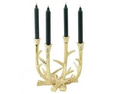 Adventskranz Kingston, Aluminium vernickelt, goldfarben, Durchmesser 24cm, Höhe 22 cm