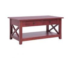 vidaXL Couchtisch Braun 100×55×46 cm Massivholz Mahagoni