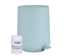 Zone Pedaleimer Mülleimer Kosmetikeimer Badeimer 5L inkl 1 Rolle Beutel cameo blue
