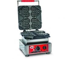 GMG - Waffeleisen Ti amo - 4x (13,2 x 12,5 x 2,8cm) - Wechselbare Backplatte Sehr einfach Montage - 50° bis 300°C - Leichte Reinigung