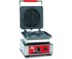 GMG - Waffeleisen American - 1x (Ø16 x 1,5cm) - Wechselbare Backplatte Sehr einfach Montage - 50° bis 300°C - Leichte Reinigung