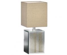 Design Nacht Schreib Tisch Leuchte Textil Wohn Schlaf ZImmer Leuchte Glas gold Dekor Honsel 50257