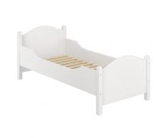 Seniorenbett extra hoch Rollrost 100x200 Massivholz Holzbett Einzelbett Gästebett 60.40-10 W