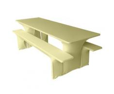 Gastro Uzal Hussen Set (3-teilig) für Bierzeltgarnitur Festzeltgarnitur Tischmaß 220 x 50 x 70 cm Bankmaß 220 x 25 x 50 cm Farbe: Creme