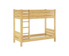 Etagenbett für Erwachsene Kiefer-Massivholz 100x200 Nische 100 teilbar Rollroste 60.16-10T100