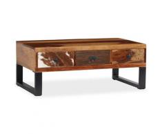 vidaXL Couchtisch Massivholz 90 x 50 x 35 cm