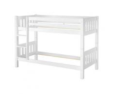 Schönes Stockbett Kiefer Massivholz weiß 90x200cm Etagenbett Kinderzimmer 60.06-09WoR