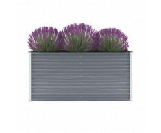 vidaXL Garten-Hochbeet Verzinkter Stahl 160x40x77 cm Grau