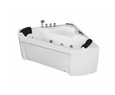 Whirlpool Pool Badewanne Eckwanne Wanne W02R-SC 135x135cm mit Radio+Farblicht, aktive Schlauch-Reinigung