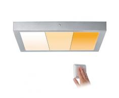 Paulmann LED Panel Carpo eckig incl. 1x21 Watt dimmbar Deckenlampe Chrom matt Deckenleuchte Metall Wohnzimmerlampe 2300 K 79803