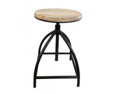 Drehhocker Barhocker Hocker Drehstuhl höhenverstellbar Liverpool Holz Metall-Gestell schwarz : schwarz matt - tabacco