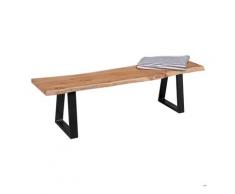 FineBuy Esszimmerbank Massiv Holzbank Baumkante Essbank Holz 180 cm Küchenbank