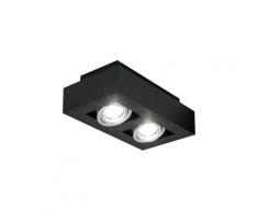 Aufbaustrahler Aufbauleuchte OSMIN 2 BLACK Deckenleuchte quadratisch doppelt schwarz-matt EDO777144 EDO