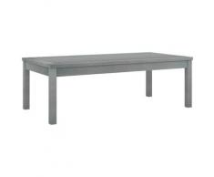 vidaXL Couchtisch 100x50x33 cm Grau Massivholz Akazie