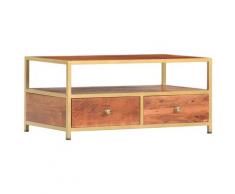 vidaXL Couchtisch 90 x 50 x 40 cm Massivholz Akazie