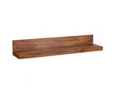 Wohnling Massivholz Wandregal MUMBAI 110 cm Sheesham Wandboard Regal massiv Holz Möbel