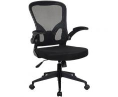 Bürostuhl Ergonomisch Drehstuhl Schreibtischstuhl Mesh Netzstoff office Stuhl Schwarz ohne Kopfstütze