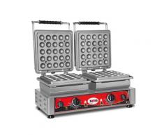 GMG - Waffeleisen Lokmia-L - 2x (Ø25 x 4,2cm x 1,2cm/2,4cm) - Wechselbare Backplatte Sehr einfach Montage - 50° bis 300°C - Leichte Reinigung