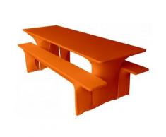 Gastro Uzal Hussen Set (3-teilig) für Bierzeltgarnitur Festzeltgarnitur Tischmaß 220 x 50 x 70 cm Bankmaß 220 x 25 x 50 cm Farbe: Orange