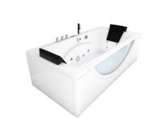 Whirlpool Pool Badewanne Eckwanne Wanne W81R-A 90x180cm mit Radio und Farblicht
