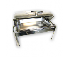 Airbrush-City Chafing Dish Speisenwärmer Warmhaltebehälter aus Edelstahl mit Klappdeckel