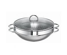 Rohe Germany Wok-Set Ravenna, 36 cm, mit Dämpfeinsatz, Edelstahl