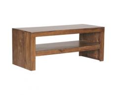WOHNLING Sheesham Massiv Couchtisch MUMBAI 110cm Massivholz TV &/ Wohnzimmer Tisch Neu