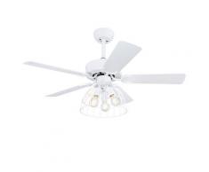 Deckenventilator Sallie Weiß 106 cm mit Licht Weiß