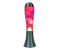 Lavalampe UKA Retro pink-weiß 42 cm