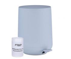 Zone Denmark Nova Pedaleimer Mülleimer Kosmetikeimer Badeimer Treteimer 5 Liter pastell blau inkl 1 Rolle Beutel 331867-S01