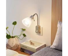 Lindby Aika Steckdosenleuchte, Flexarm, Schalter