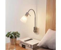 Lindby Nevyana Steckdosenlampe, Flexarm, Schalter
