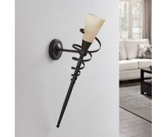 Rostfarbene LED-Wandfackel Tjark