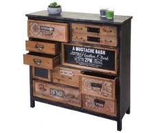 Apotheker-Schrank HWC-A43, Kommode, Tanne Holz massiv Vintage Shabby-Look 90x90x32cm ~ Variantenangebot