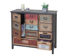 Apotheker-Schrank HWC-A43, Kommode, Tanne Holz massiv Vintage Shabby-Look 90x84x32cm ~ Variantenangebot