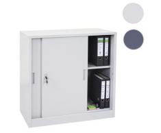 Aktenschrank Boston HWC-F41, Stahlschrank, mit Schiebetüren 90x90x45cm ~ Variantenangebot