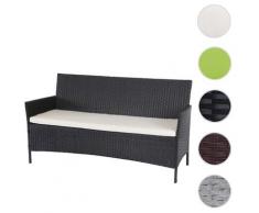 3-Sitzer Poly-Rattan Gartenbank Halden, Sitzbank ~ Variantenangebot