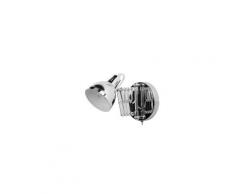 Wandleuchte Silber Metall mit Ziehharmonika Arm verstellbarer Schirm Glockenförmig Industrie Look