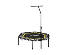 Gymrex Fitness-Trampolin - mit Stange - gelb GR-HT110R