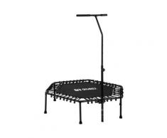 Gymrex Fitness-Trampolin - mit Stange - schwarz GR-HT110G