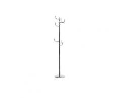 Kleiderständer Silber Edelstahl 185 cm Modern Stilvoll Praktisch Freistehend 8 Haken Flur
