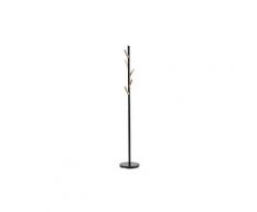 Kleiderständer Schwarz Metall Kiefernholz 170 cm Modern Stilvoll Praktisch Flur