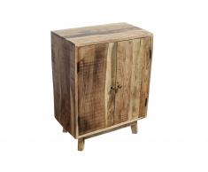 Sideboard 60 x 35 x 75 cm Akazienholz massiv & natur NAGAR 5