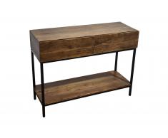 Konsolentisch massiv nussbaum Akazienholz 100 x 35 x 75 cm cm NAGAR 2 Vollholz