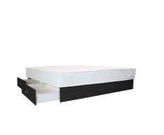 MEDILIGHT Wasserbett mit 4er Schubladensockel und Aufbauservice, Dual-System (200 x 200 cm, schwach beruhigt, schwarz)