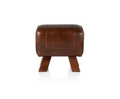 Pureday Lederhocker Bock - Retro-Look