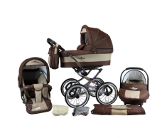Bergsteiger 3-in-1 Kombi-Kinderwagen Venedig (coffee & brown)
