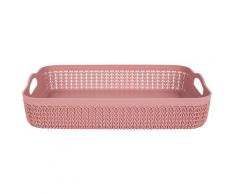 Curver KNIT Korb rechteckig / Ablagekorb (A4, rosa)