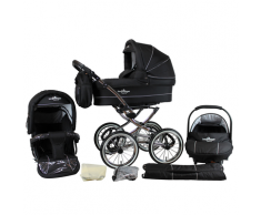 Bergsteiger 3-in-1 Kombi-Kinderwagen Venedig (black edition)
