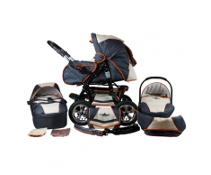 Bergsteiger 3-in-1 Kombi-Kinderwagen Milano (beige & grey)
